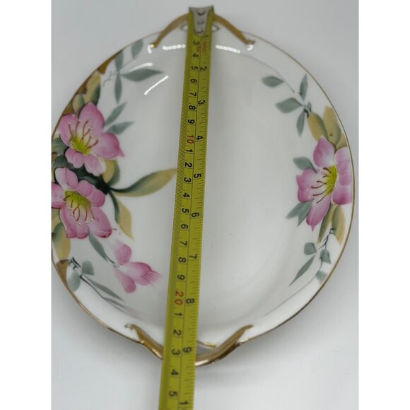 VTG Noritake Azalea Gold 9"x6.75" Cake Cookie Serving Plate Floral White JAPAN - Picture 7 of 9